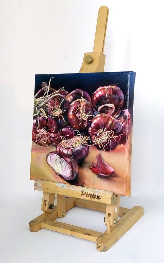 Still Life with red onion