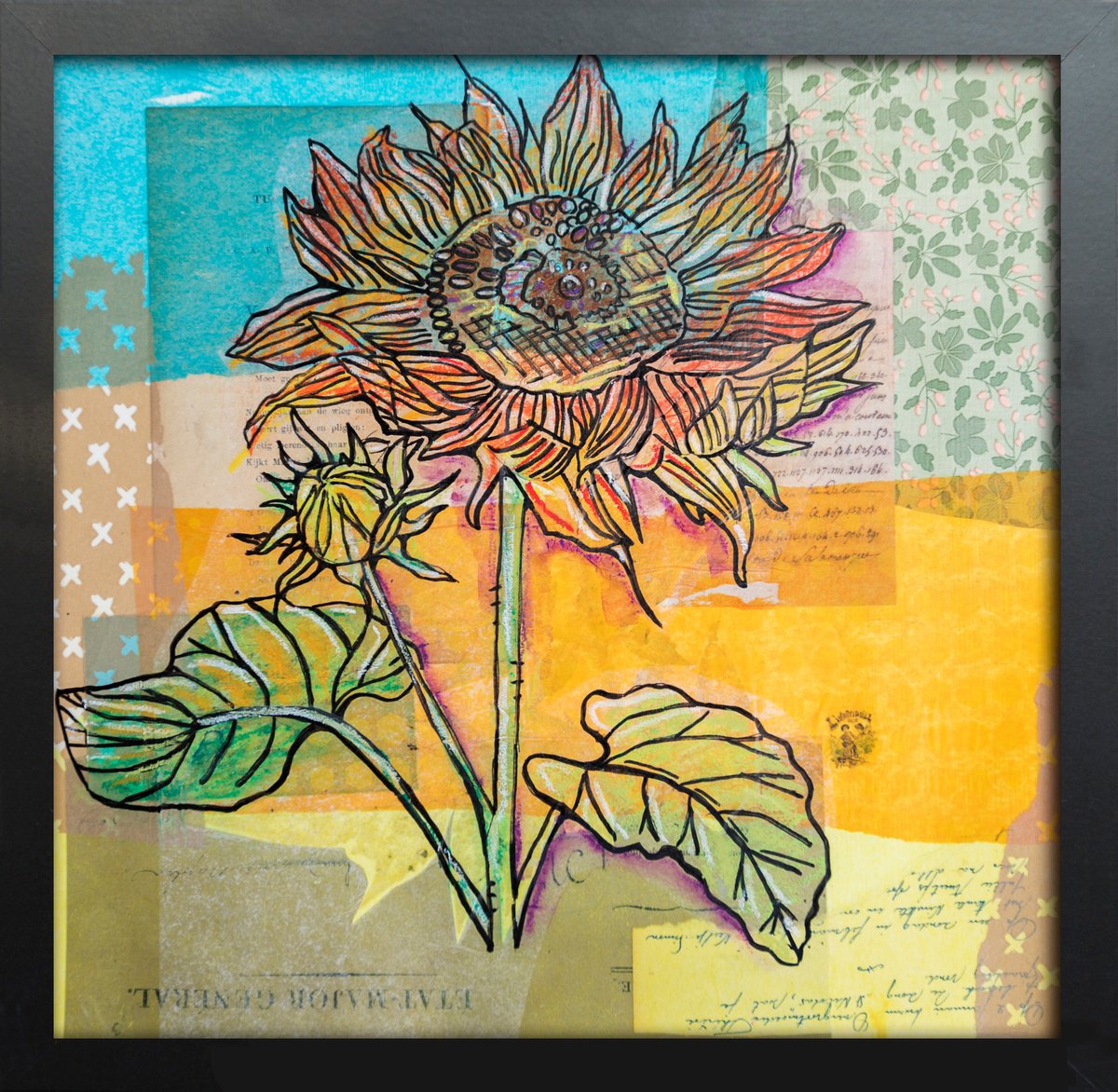 Illustrative Botanical Drawing By Ariadna De Raadt, 13 X 13, Floral Card 10, Original Artwork