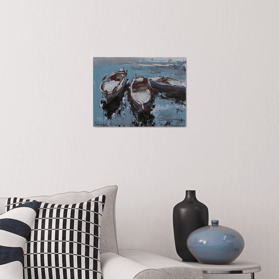 Boats - Original acrylic painting