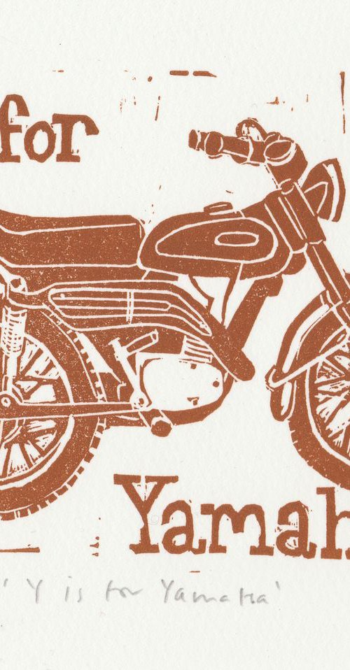 Y is for Yamaha Motorcycle by Caroline Nuttall-Smith