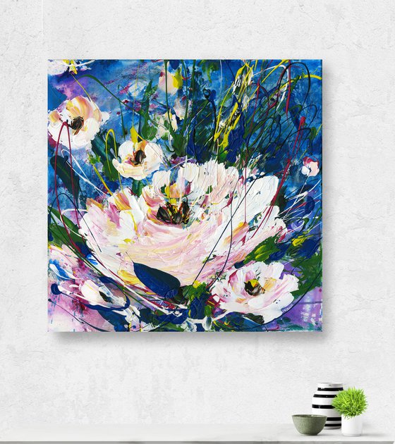 Blooming Music - Floral Painting by Kathy Morton Stanion