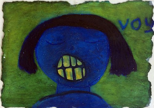 Face in blue by Gabo Mendoza