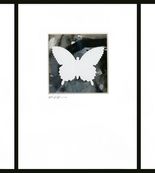 Butterfly Collage Collection 1 - 3 Minimalist Collages by Kathy Morton Stanion by Kathy Morton Stanion