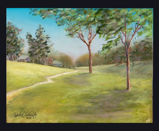 Touch of Summer. Pastel landscape