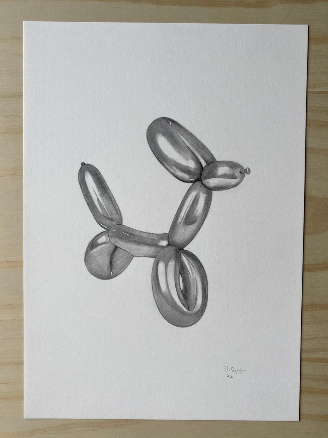 Shops Original Art - pencil drawing of a balloon animal