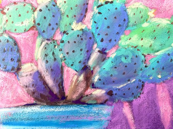 Cactus Glow in Pastel Dreams