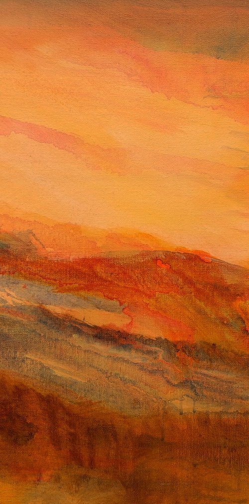 Red Ridge At Sunset by Paul Edmondson