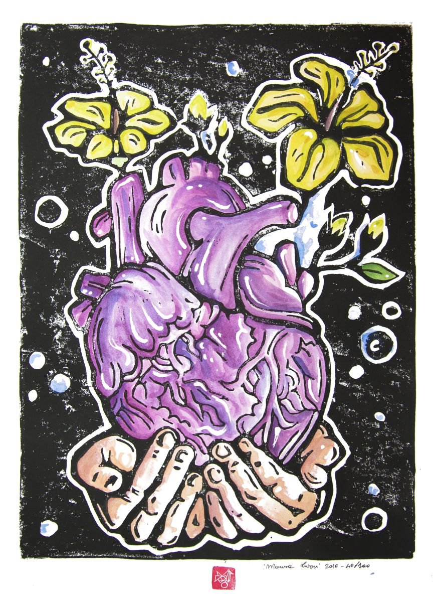 Heart- watercolors version by MARISA LIUZZI