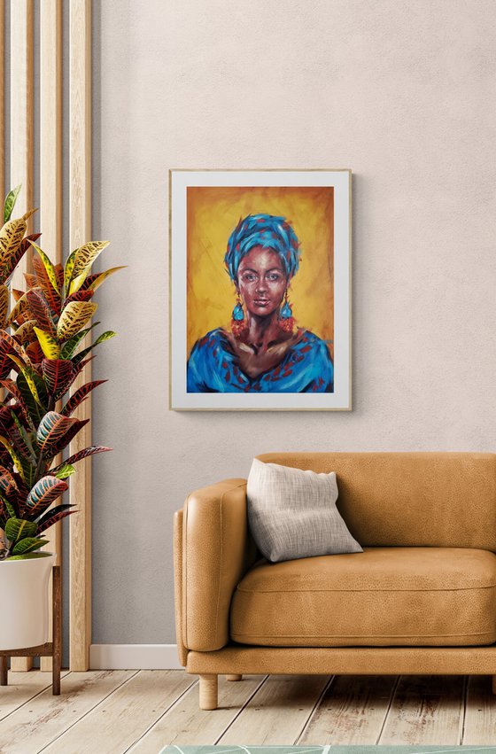 African Queen - oil art