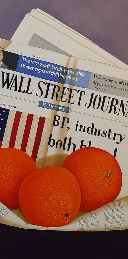 The wall street journal and oranges by olga formisano