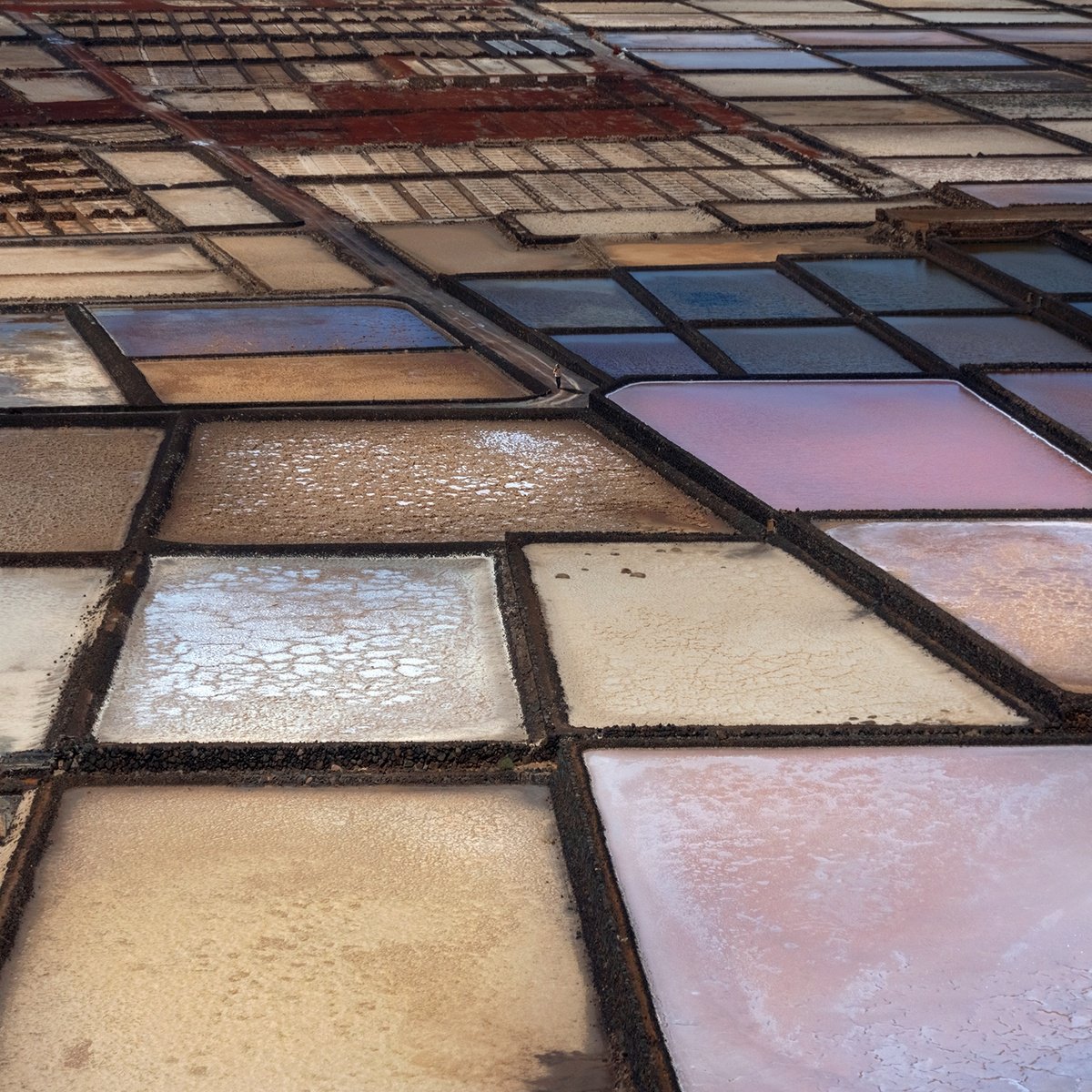 Photorealistic Landscape Photograph By Jacek Falmur, 20 X 20, Salt Fields, Original Artwork