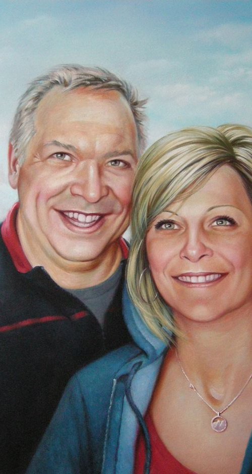 SEA BREEZE - COMMISSION ARTWORK - (Double Oil Painting Portrait) by Yaroslav Sobol