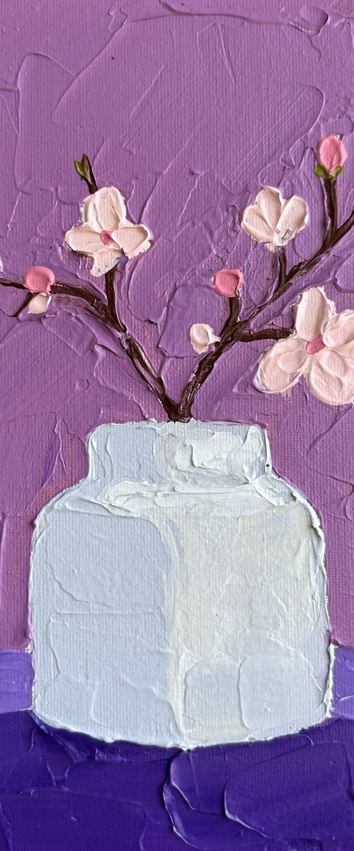Cherry blossom still life by Guzaliya Xavier
