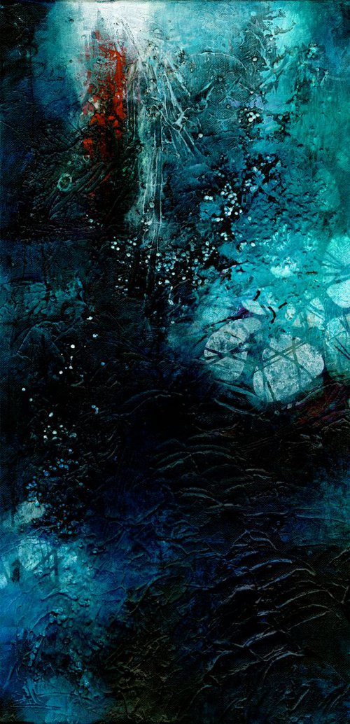 Into The Deep- Textured Abstract art by Kathy Morton Stanion by Kathy Morton Stanion