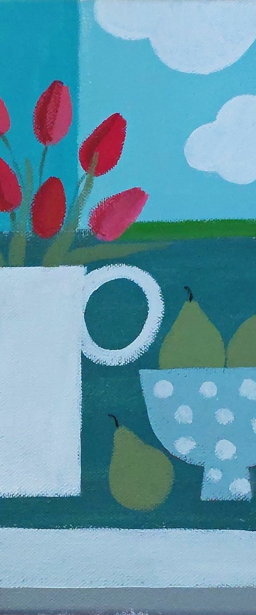 Tulips and Pears III by Jan Rippingham