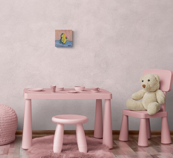 The unicorn Giuseppe. Painting for children's room from life. L'unicorno Giuseppe per la cameretta dei bambini