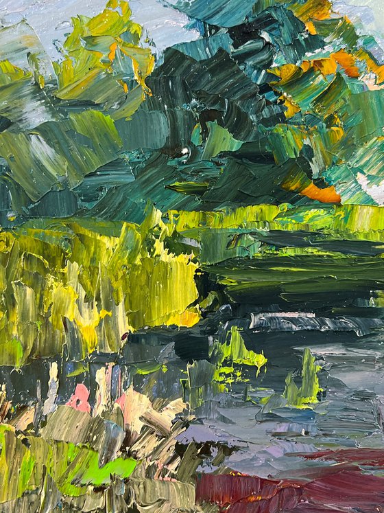 Storks by the Pond