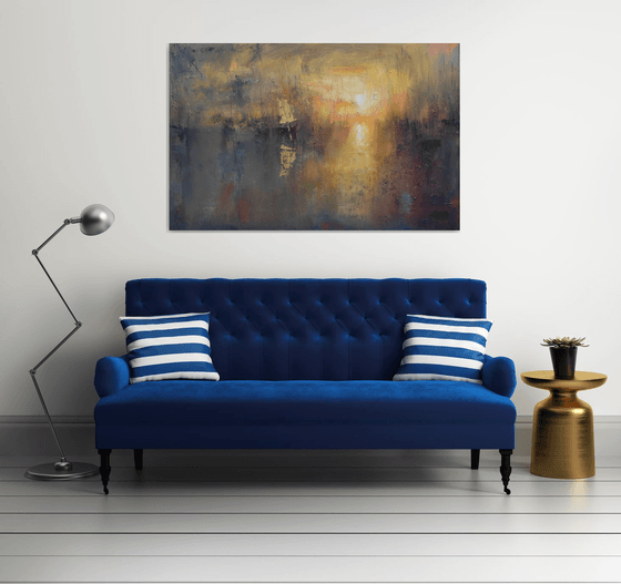" Harbor of destroyed dreams -  A Matter of Destiny "(W 155 x H 100 cm) SPECIAL PRICE!!!