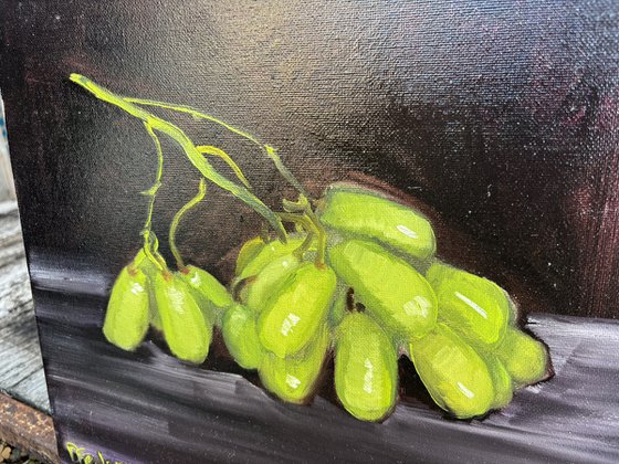 Still life with green grape
