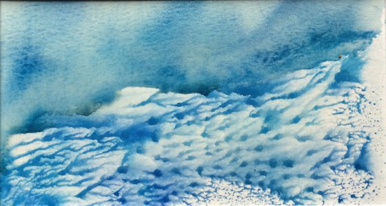 Inside the Ice II  - Landscape I Abstract Watercolor