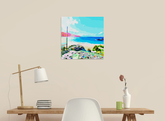 Doniños beach/ Playa de Doniños (pop art, seascape)