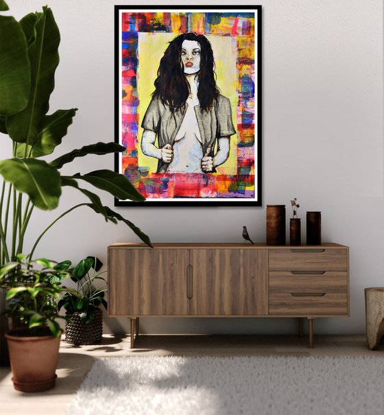 In The Morning Window - Large Emotional Original Romantic Art Painting Portrait