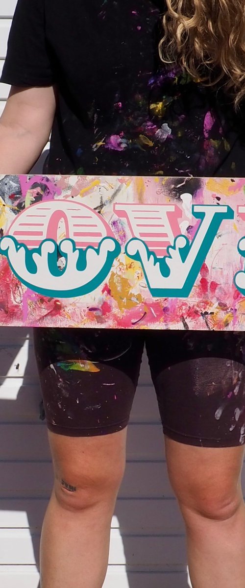 Love. Fairground Font Bench Off-Cut by Show Pony