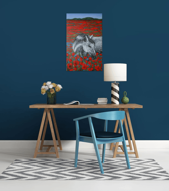 Among the poppies / Original Painting