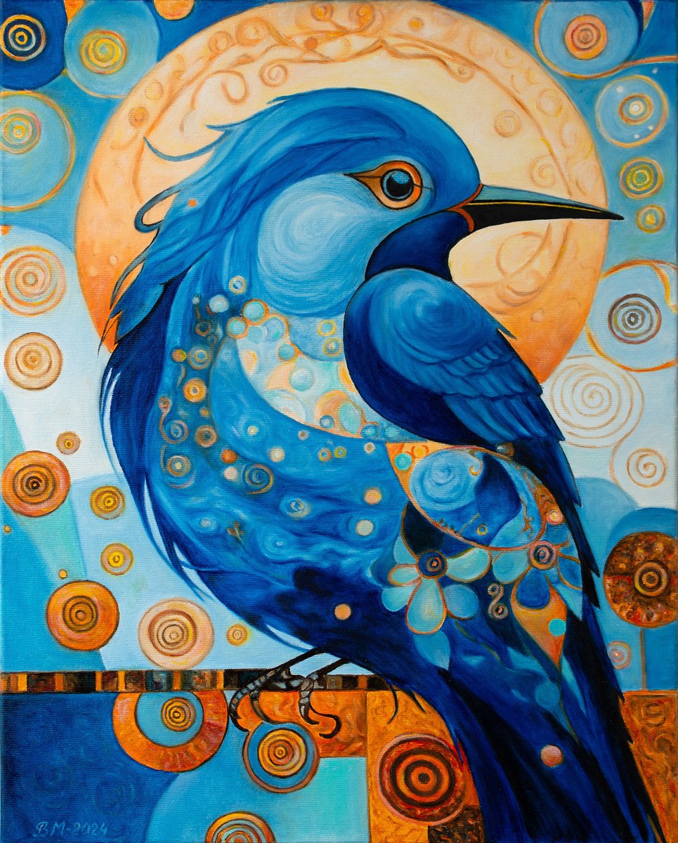 BLUE BIRD OF HAPPYNESS by Vera Melnyk