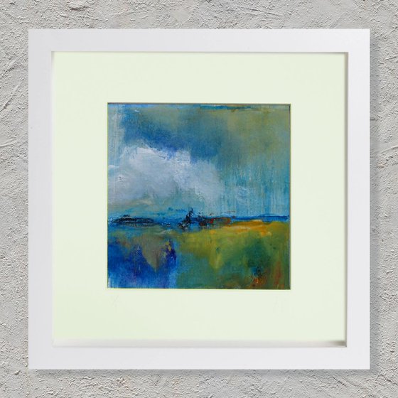 Composition 2 - Framed, ready to hang, small abstract painting
