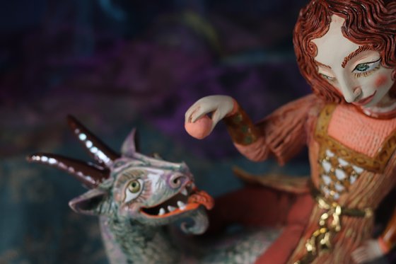 Georg playing with a Dragon. Genesis.