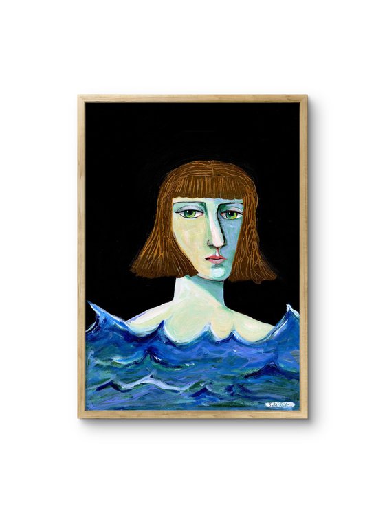 Wild Ocean Swimmer Woman Beach