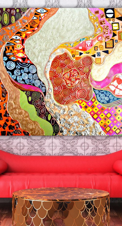 Adele dreams. Klimt abstract by BAST