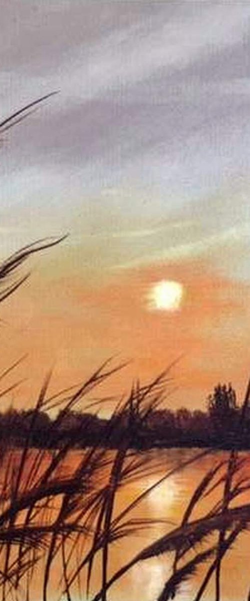 EVENING IN THE FENS by BARBARA  HARLOW