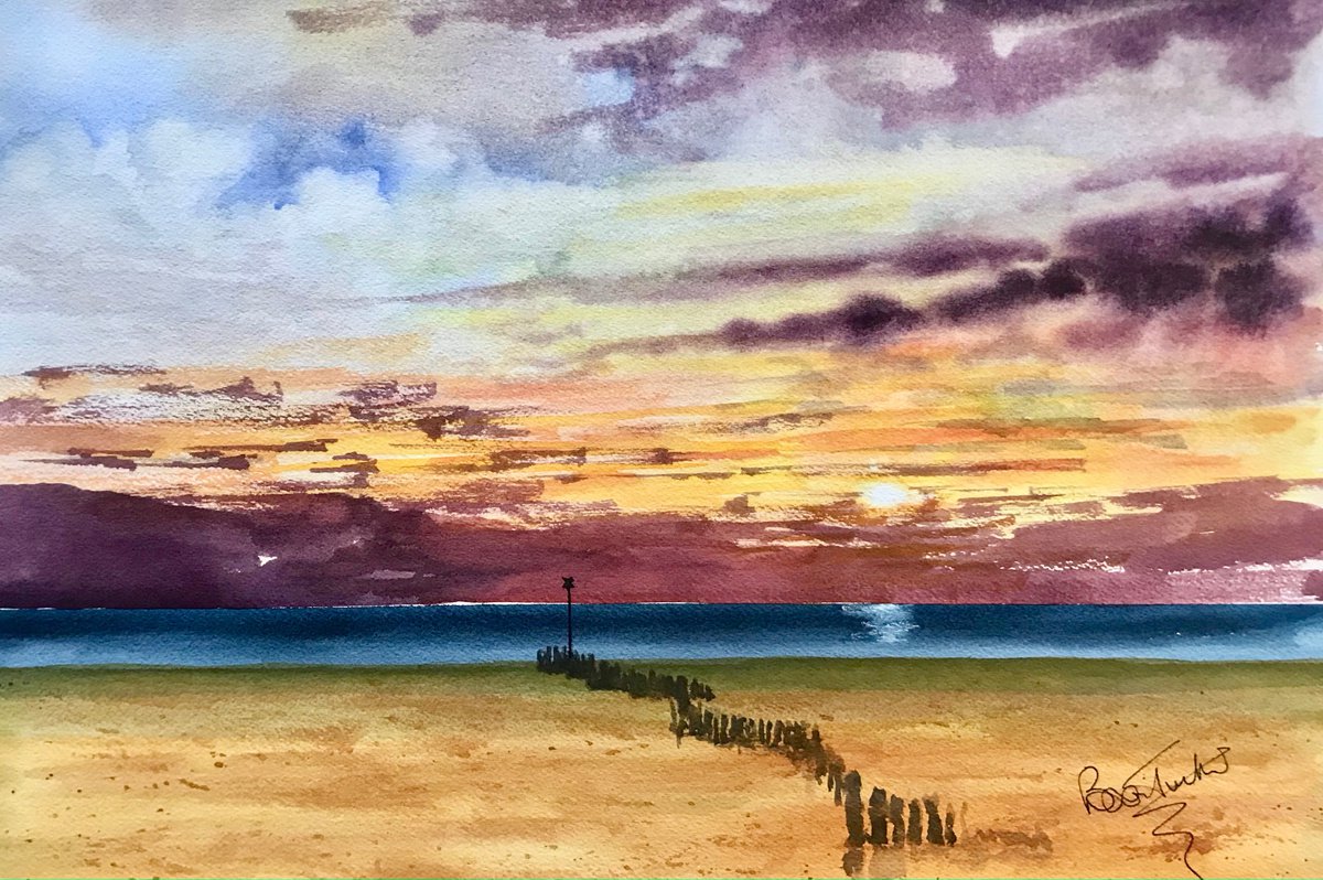 Sunset at Hunstanton Beach by Brian Tucker