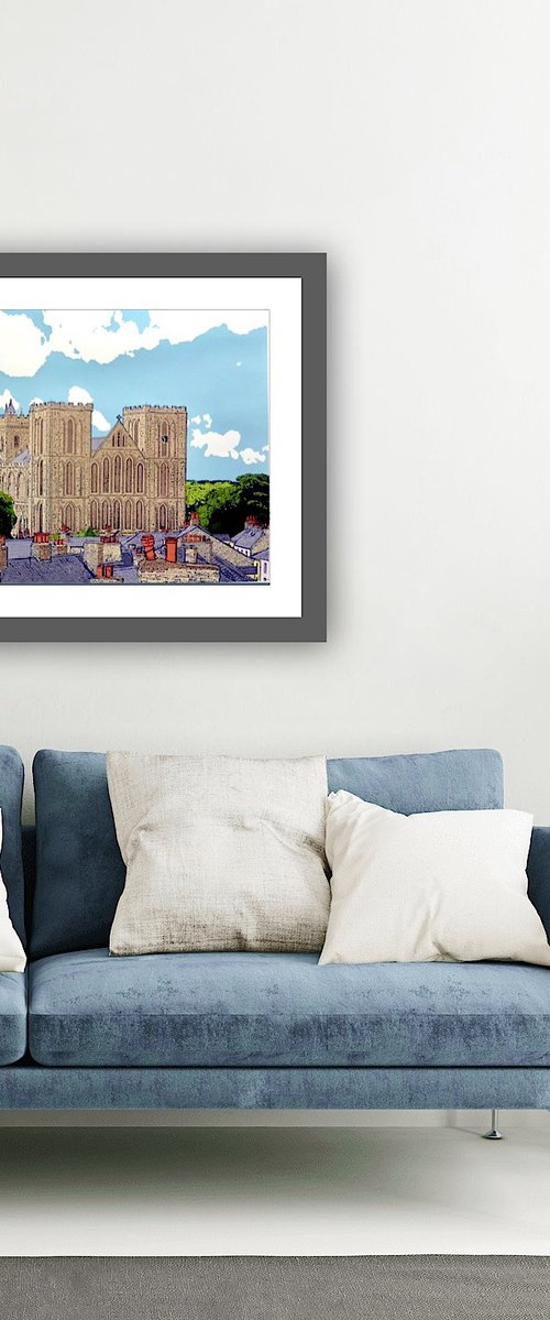 Ripon rooftops to the Cathedra by Talia Russell