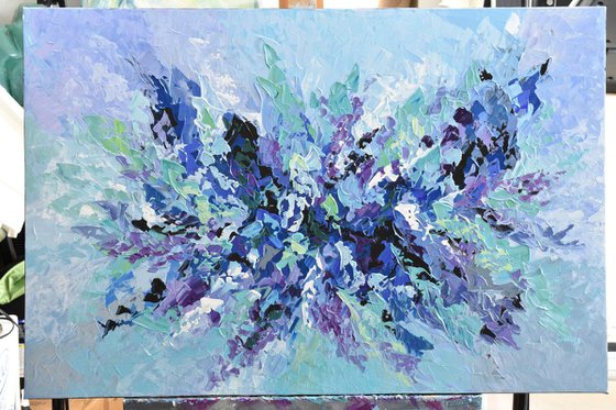 Lilac Blossom - Abstract Acrylic Painting