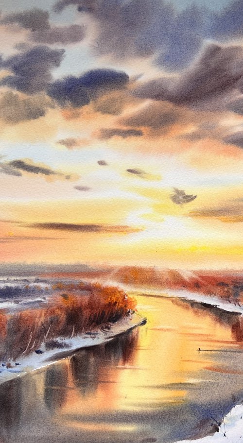 Wintry Sky Symphony by Eugenia Gorbacheva