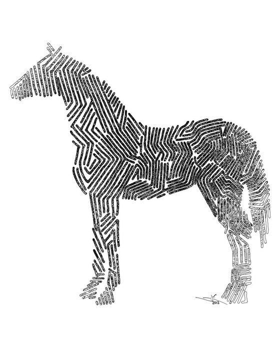 Horse: Framed Artwork, 16 x20 inches(40x50cm)