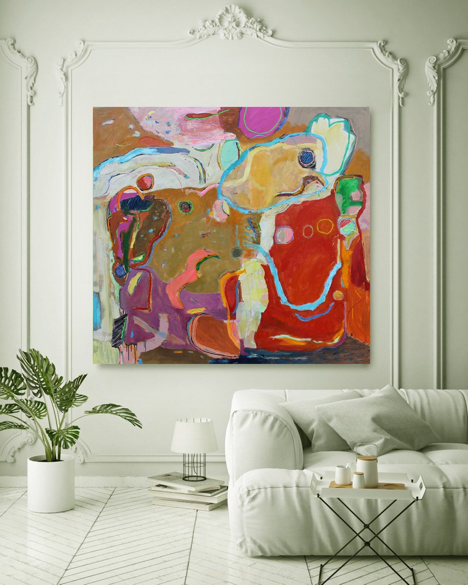 Expressive Oil Painting , That Day By Sergiy Dekalyuk, 81 X 76, Artwork For Sale On Artfinder