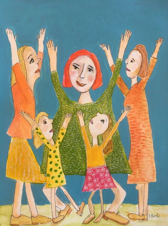 Joy Joyful Woman Family Women - Whimsical