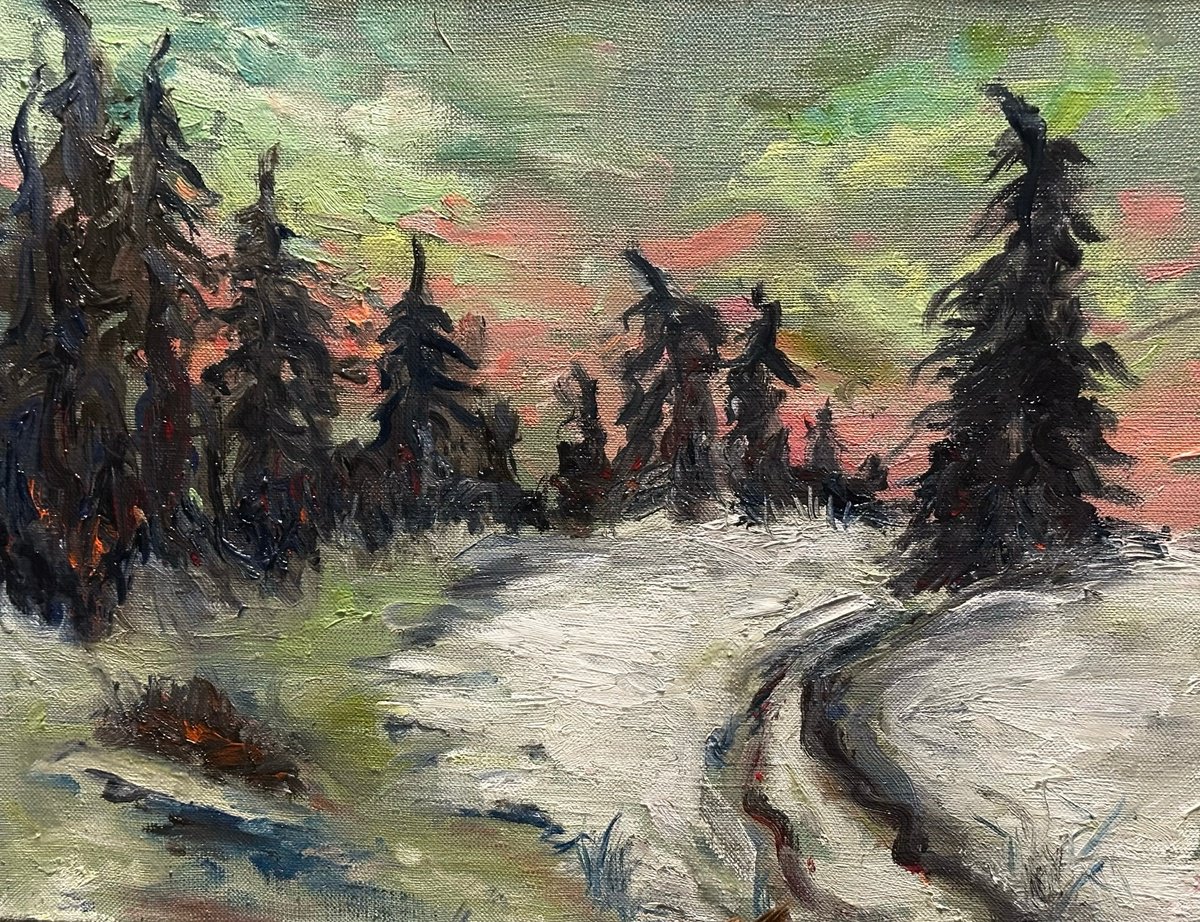 Pines Path By Razmik Manoyan, 16 X 12, Artwork For Sale On Artfinder