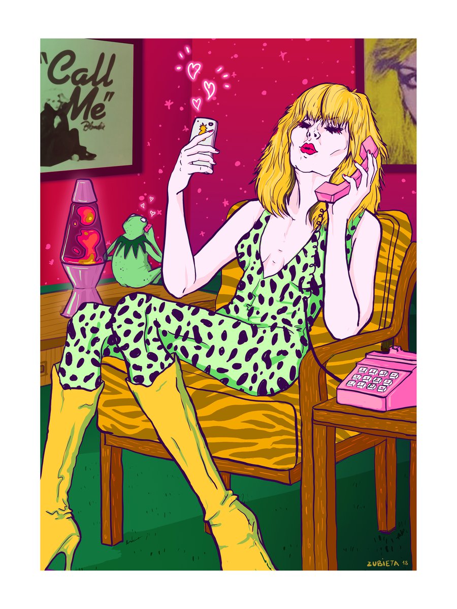 Call Me, a Tribute to Blondie Limited edition of 50 A3 Size by Marta Zubieta