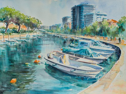 Canale della schiusa, Grado. by Eve Mazur