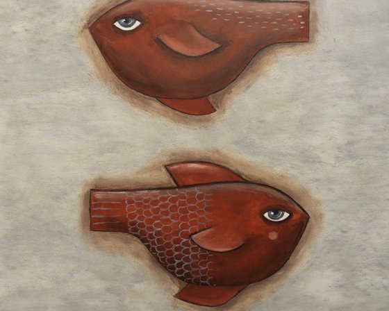 A couple of freaky red fish