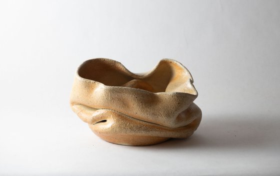 Sculptural Ceramic Soda-Fired Bowl