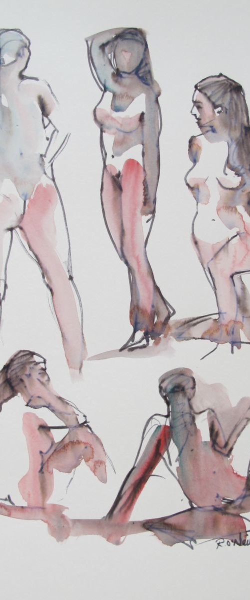 Female nude 5 poses by Rory O’Neill