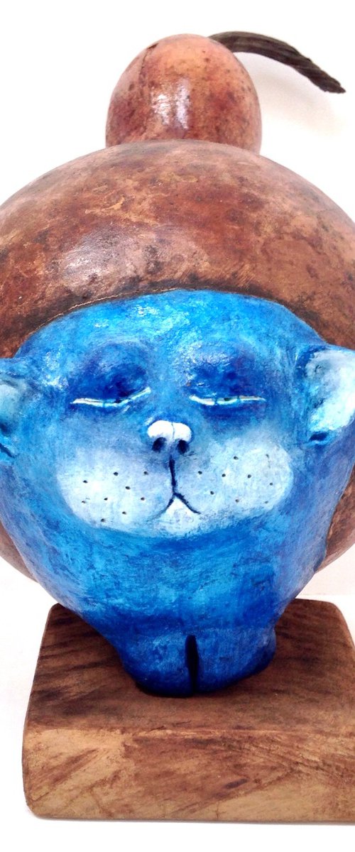 Blue cat number 2 by Eleanor Gabriel