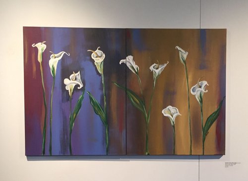 White Cala Lilies by Carolyn Shoemaker (Soma)