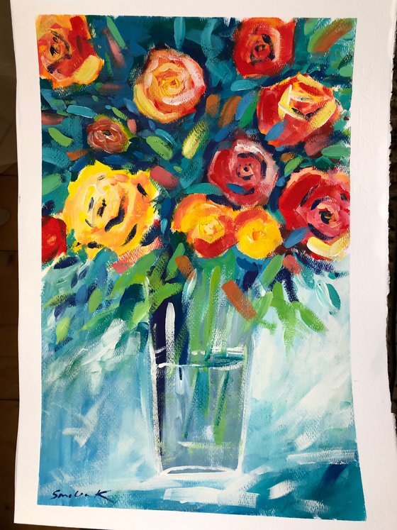 Roses in Vase